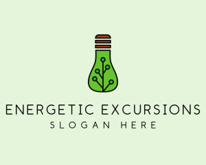 Green Eco Bulb logo design