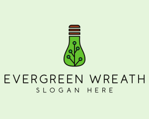 Green Eco Bulb logo design