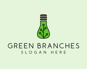 Green Eco Bulb logo design