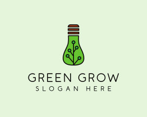 Green Eco Bulb logo design