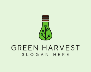 Green Eco Bulb logo design