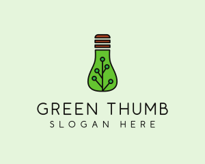 Green Eco Bulb logo design