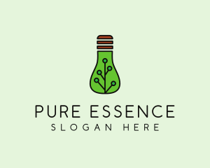 Green Eco Bulb logo design