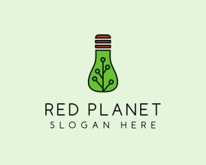 Green Eco Bulb logo design