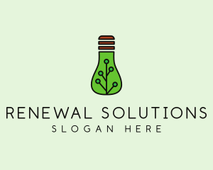 Green Eco Bulb logo design