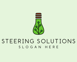 Green Eco Bulb logo design