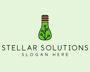 Green Eco Bulb logo design