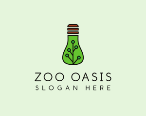 Green Eco Bulb logo design