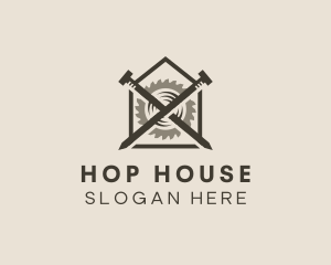 Saw Blade House logo design