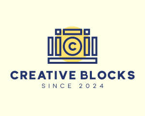 Brick Blocks Camera logo design