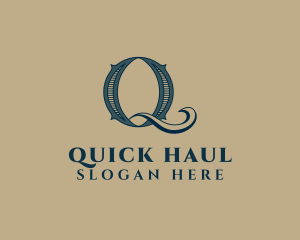 Fancy Antique Boutique Letter Q logo design