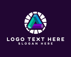 Digital Geometric Triangle logo