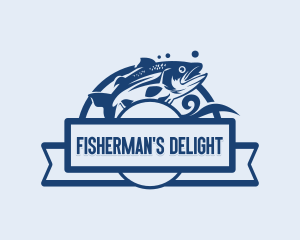 Fishery Fish Angler logo design