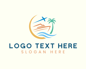 Travel Cruise Holiday Logo