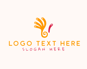 Swirl Hand Paint logo design