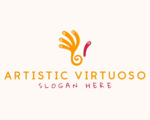 Swirl Hand Paint logo design