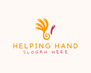 Swirl Hand Paint logo design