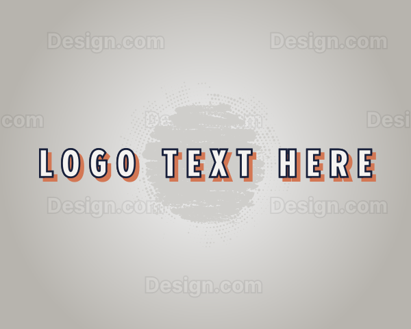 Halftone Grunge Brand Logo