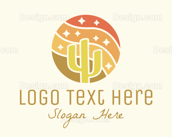 Round Mosaic Desert Logo