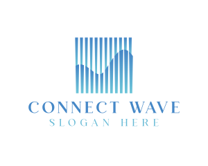 Abstract Blue Waves logo design