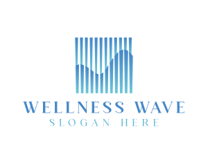 Abstract Blue Waves logo design