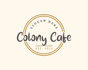 Hipster Cafe Business logo design