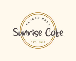 Hipster Cafe Business logo design