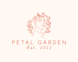 Floral Garden Woman logo design