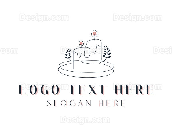 Candle Maker Leaf Decoration Logo