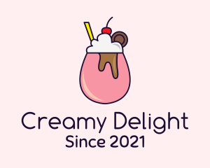 Cherry Milkshake Drink logo