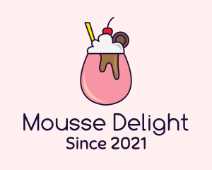 Cherry Milkshake Drink logo