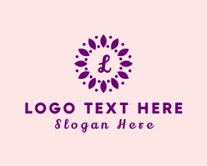 Leaves Flower Wellness Spa logo design