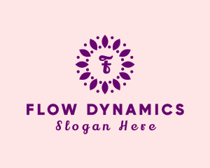 Leaves Flower Wellness Spa logo design