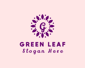 Leaves Flower Wellness Spa logo design