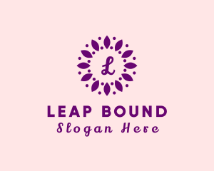 Leaves Flower Wellness Spa logo design