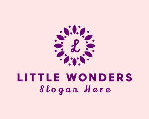 Leaves Flower Wellness Spa logo design