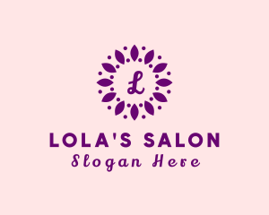 Leaves Flower Wellness Spa logo design