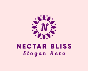 Leaves Flower Wellness Spa logo design