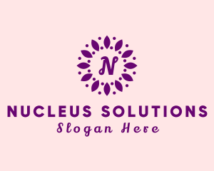 Leaves Flower Wellness Spa logo design