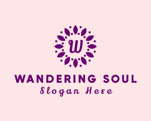 Leaves Flower Wellness Spa logo design