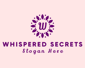 Leaves Flower Wellness Spa logo design