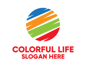 Colorful Scribble Circle logo design