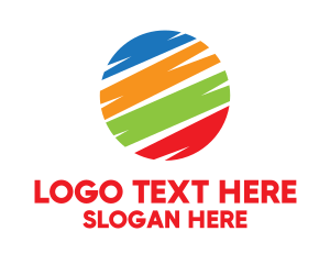 Color - Colorful Scribble Circle logo design