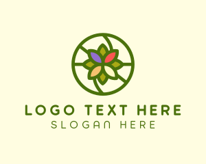 Colorful Circle Flower logo