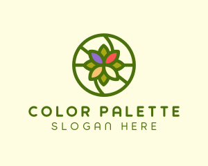 Colorful Circle Flower logo design