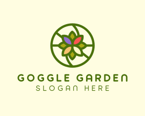 Colorful Circle Flower logo design