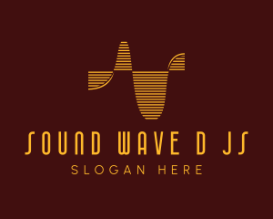 Audio Record Soundwaves logo design