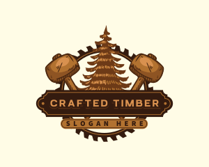 Woodwork Saw Hammer logo design