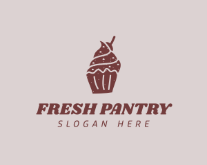 Sweet Cupcake Dessert  logo design