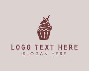 Sweet Cupcake Dessert  Logo